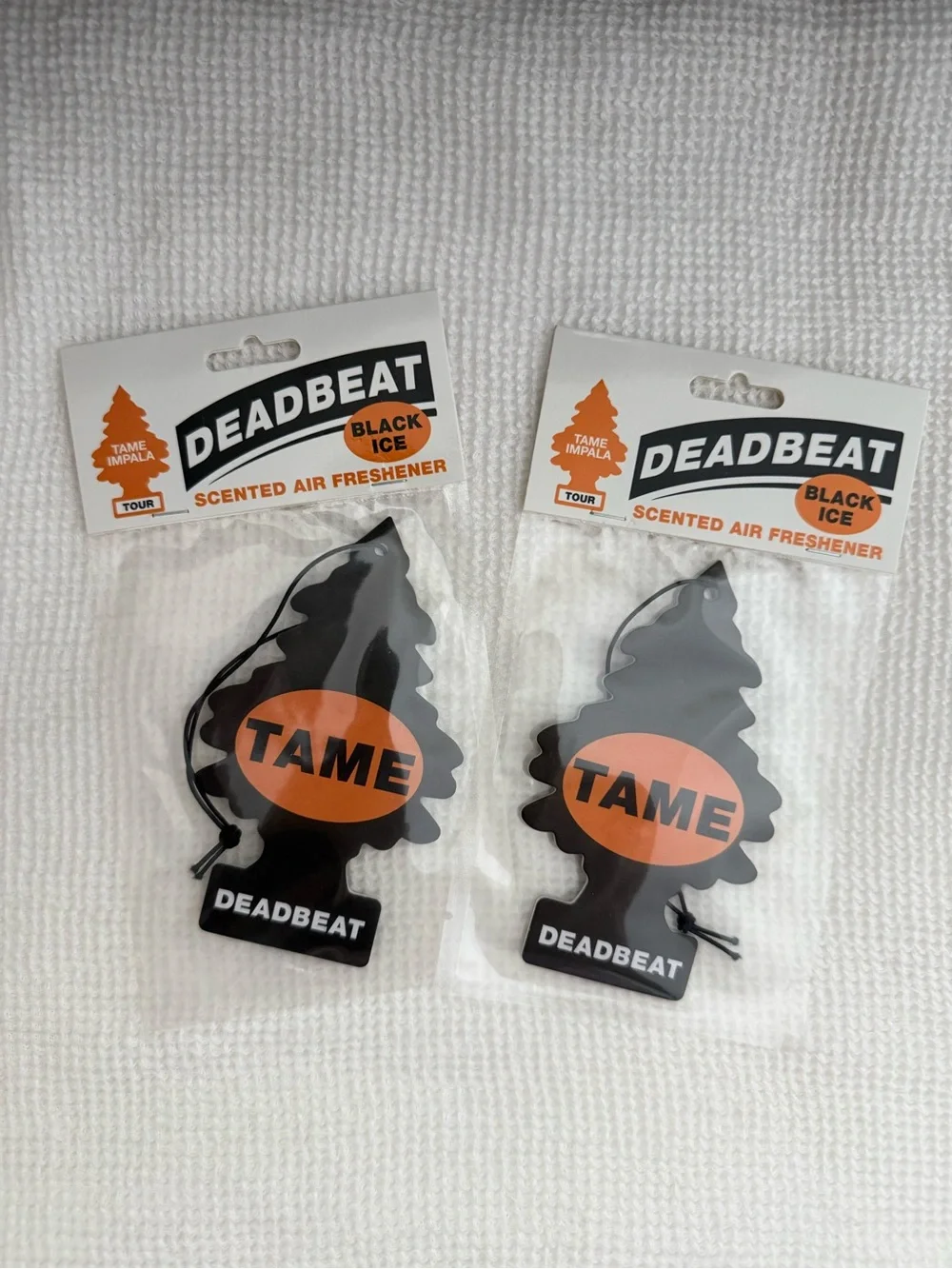 Tame Impala Deadbeat Black Ice Scented Air Fresheners – Set of 2